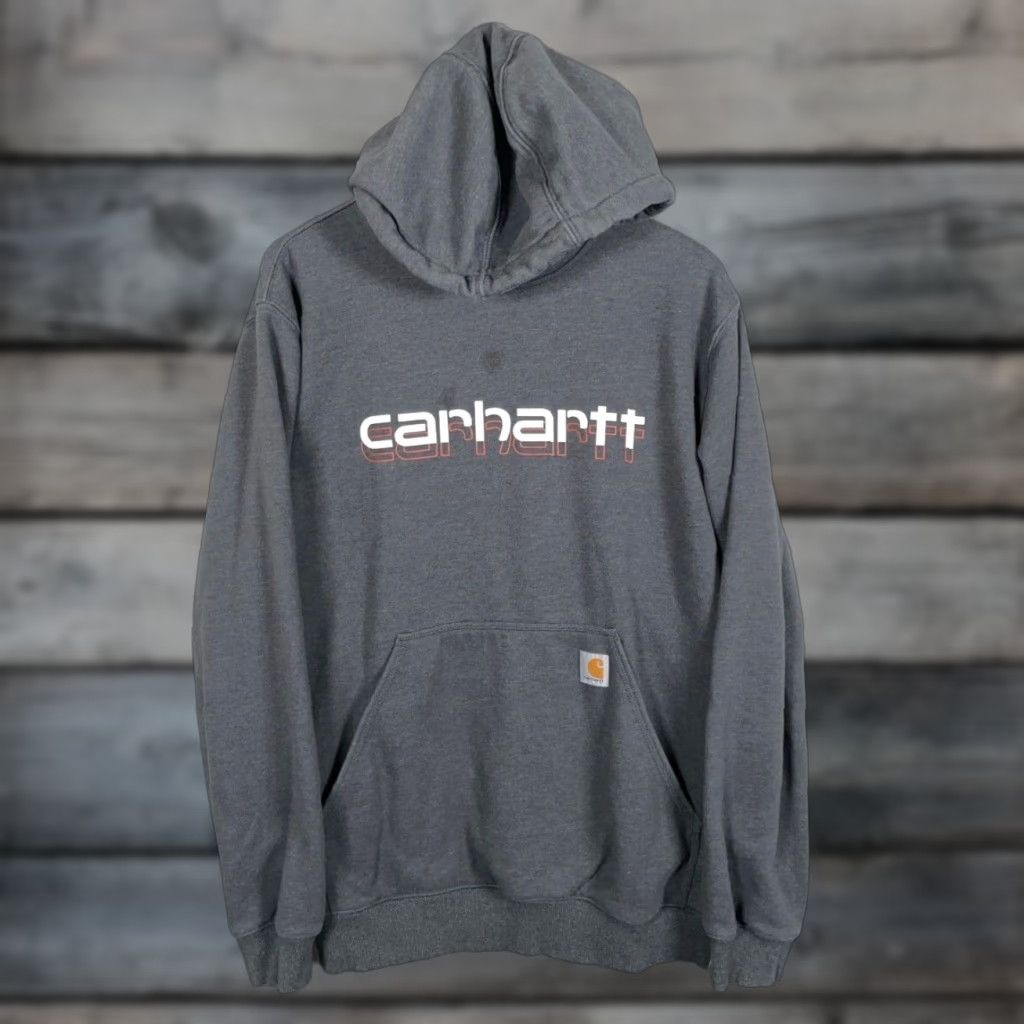 Carhartt Carhartt Hoodie Men's Medium Dark Gray Rain Defender Loose Fit Sweatshirt Size US M / EU 48-50 / 2 - 1 Thumbnail