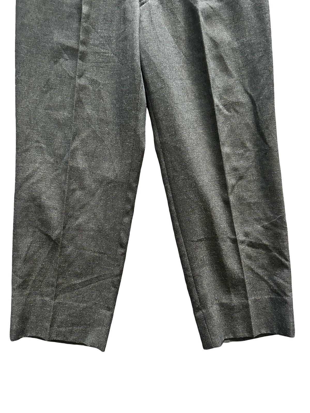 Japanese Brand Vintage Bellumore Wool Alpaca Pleated Trousers Grey Size US 33 - 3 Thumbnail