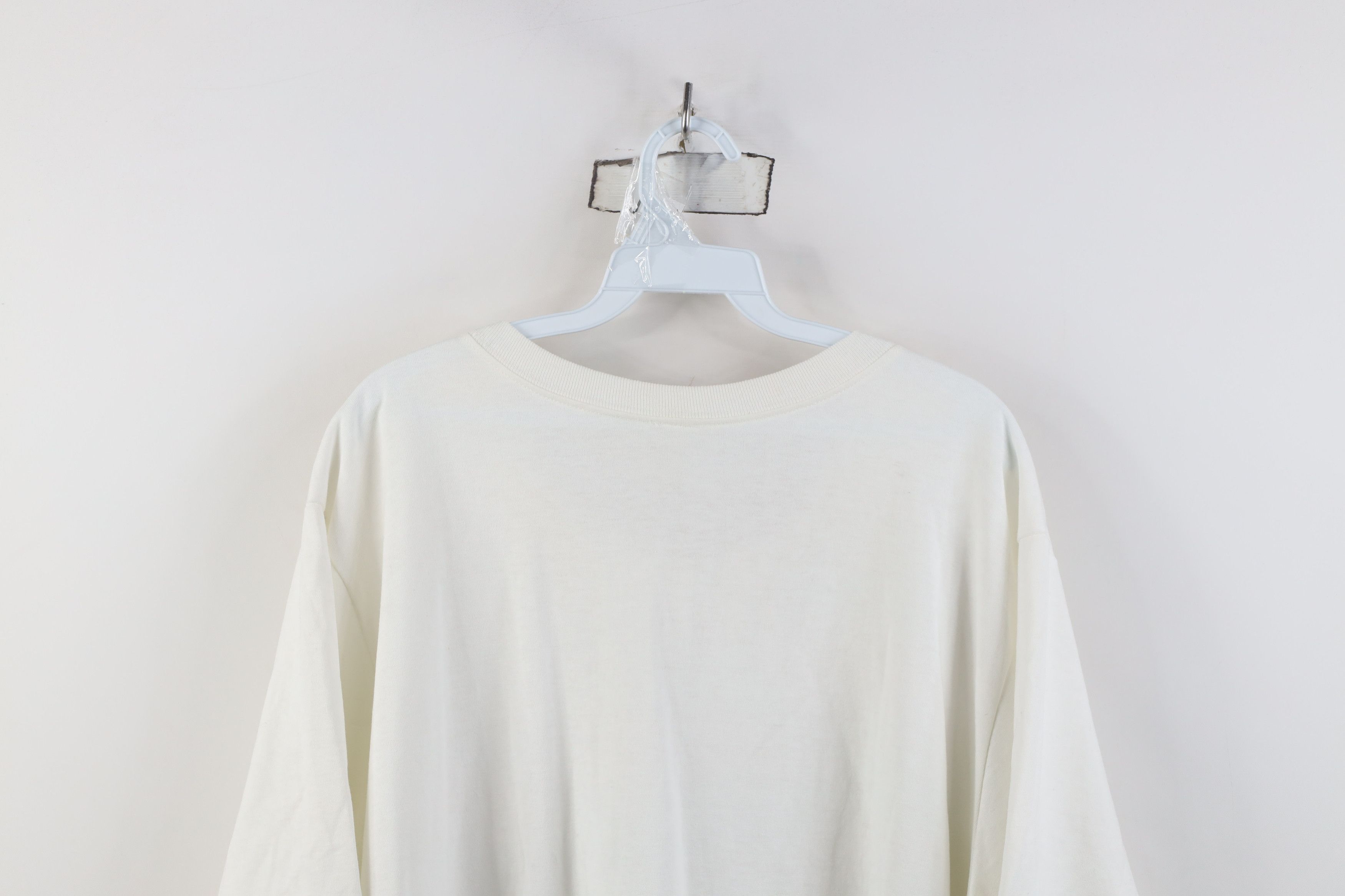 Vintage Vintage 90s Streetwear Blank Short Sleeve T-Shirt White USA Size US XXL / EU 58 / 5 - 10 Thumbnail