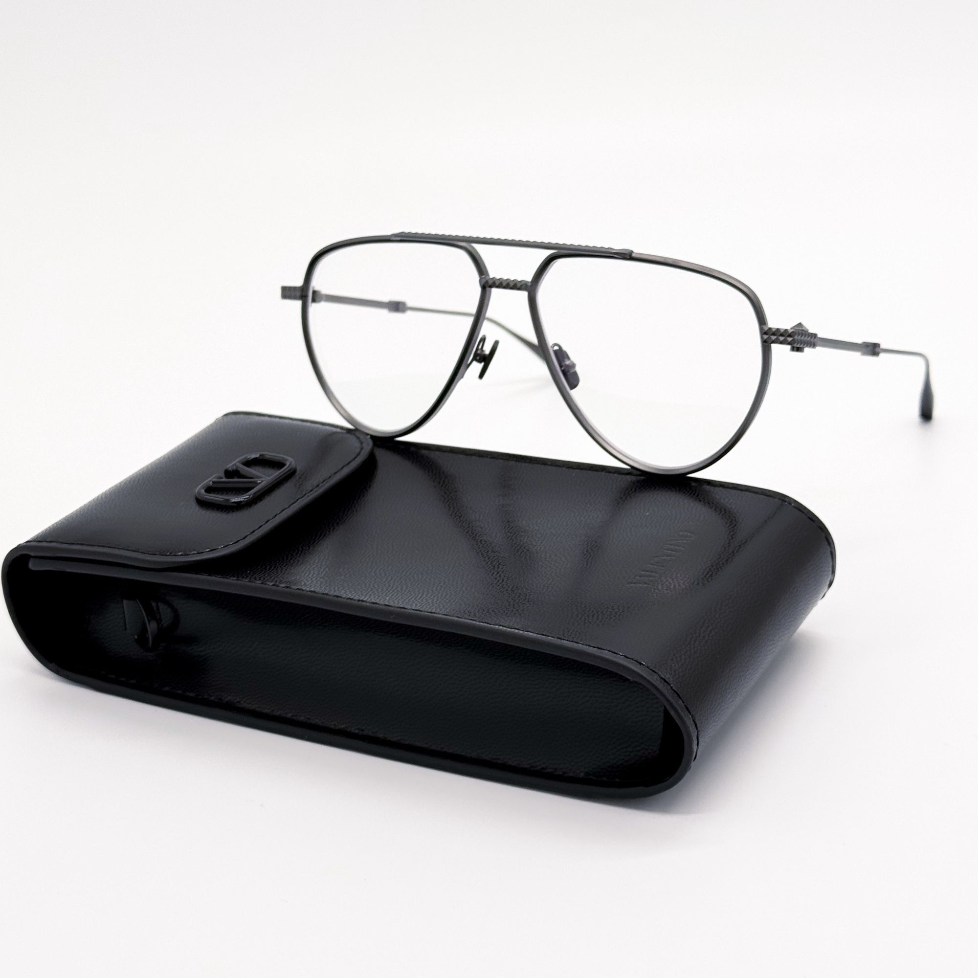 Valentino NEW VALENTINO EYEGLASSES V-STUD-II VLX-133B BLACK UNISEX AVI Size ONE SIZE - 2 Thumbnail