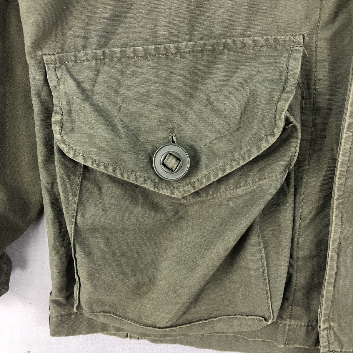 Japanese Brand Vintage Back Number Army Utility Slant Pocket Jacket Size US S / EU 44-46 / 1 - 10 Thumbnail