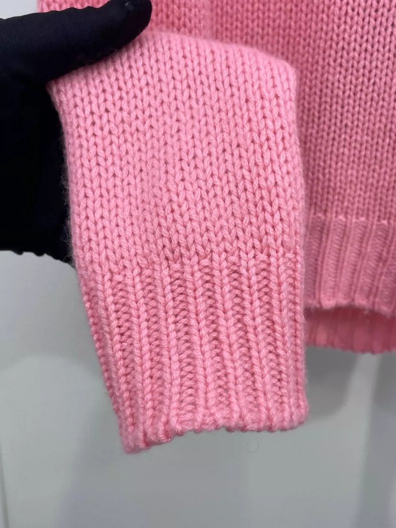 Dior Dior Pink No. 8 letter knitted cashmere sweater 2504-Nextar Size XXS / US 00 / IT 34 - 4 Thumbnail