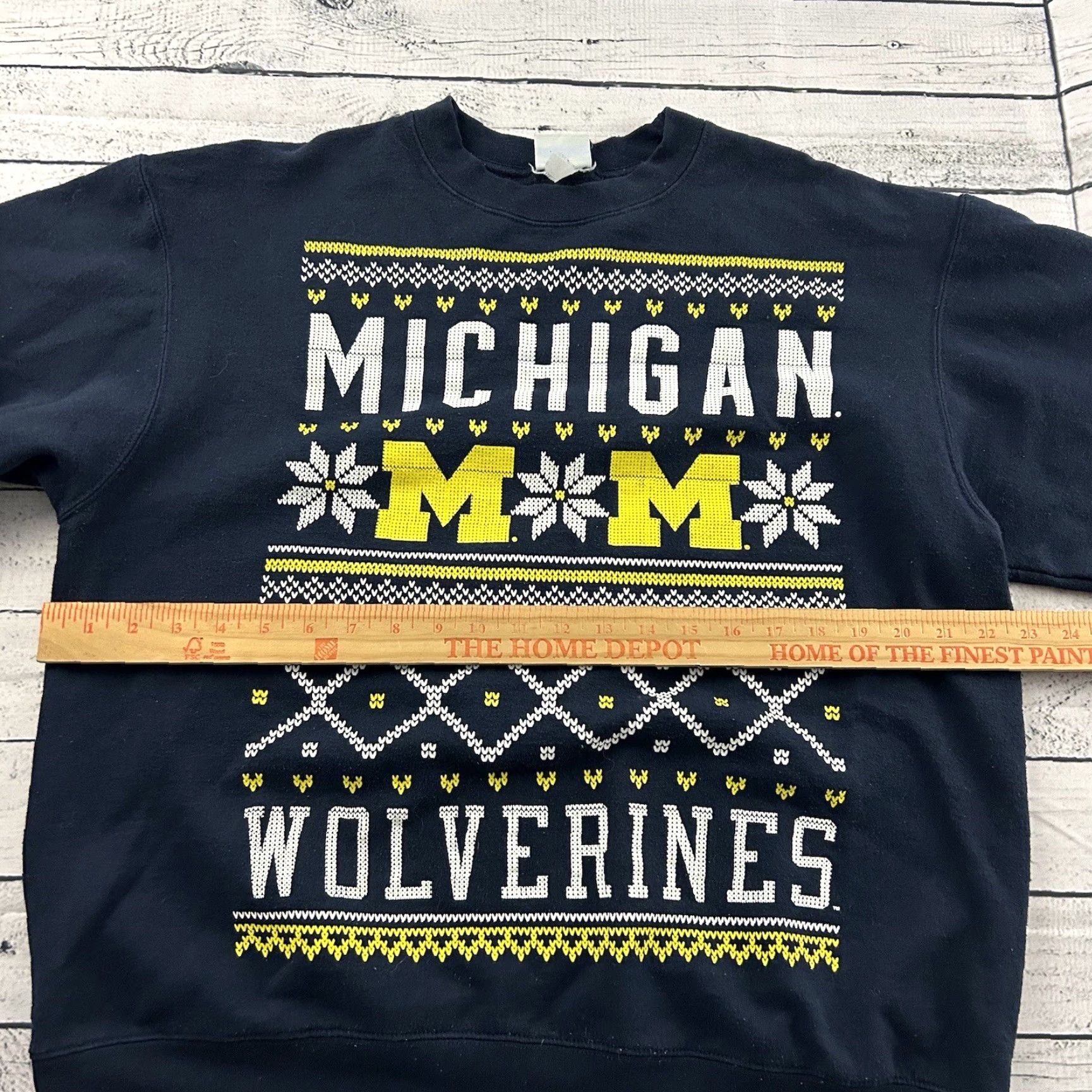 Champion Champion Michigan Wolverines Christmas Crewneck Sweatshirt Men L Blue Size US L / EU 52-54 / 3 - 6 Thumbnail