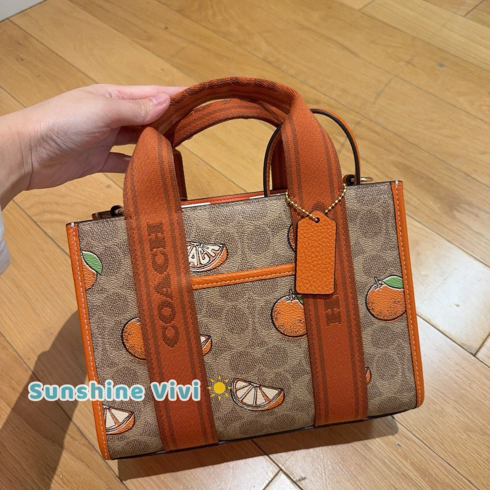 Coach NWT COACH Smith Tote Bag 24 Signature Orange Print CAR81 Size ONE SIZE - 1 Thumbnail