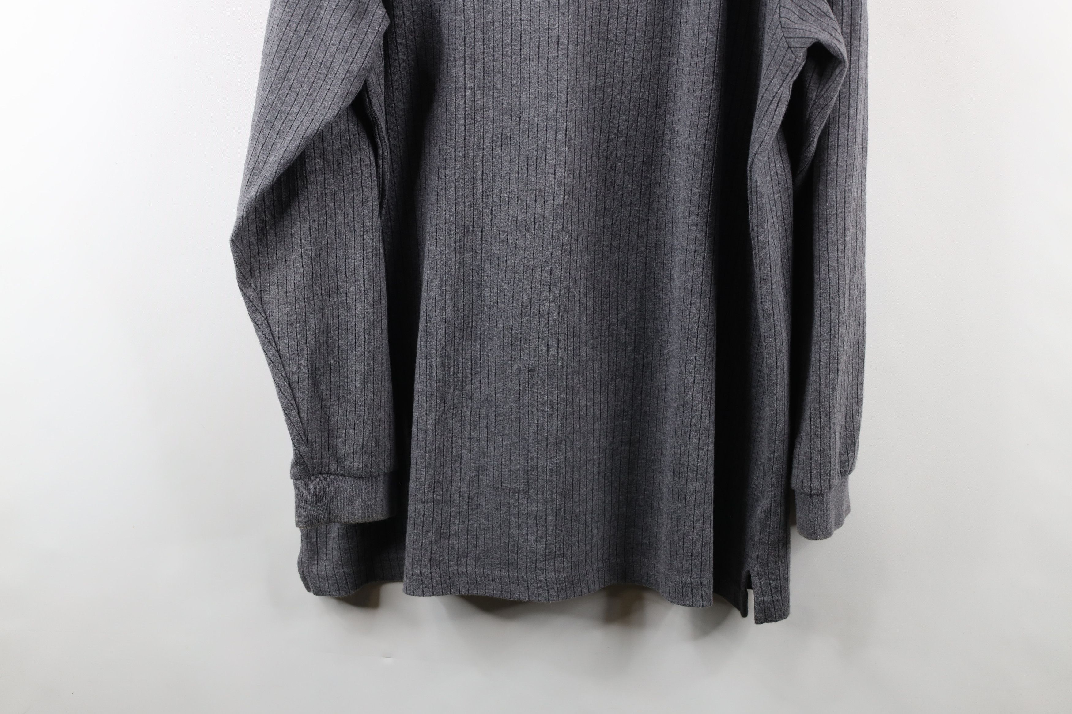 Nike × Vintage Vintage Nike Golf Mini Swoosh Ribbed Knit Mock Neck T-Shirt Size US XXL / EU 58 / 5 - 14 Thumbnail