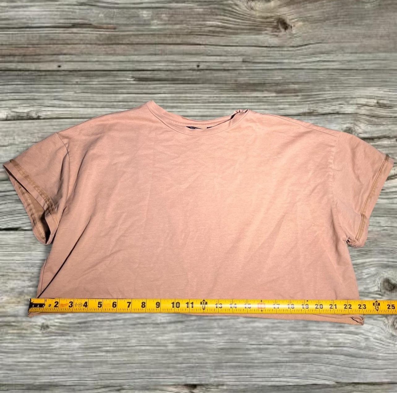 Shein Beige baggy cropped tee Size L / US 10 / IT 46 - 4 Thumbnail