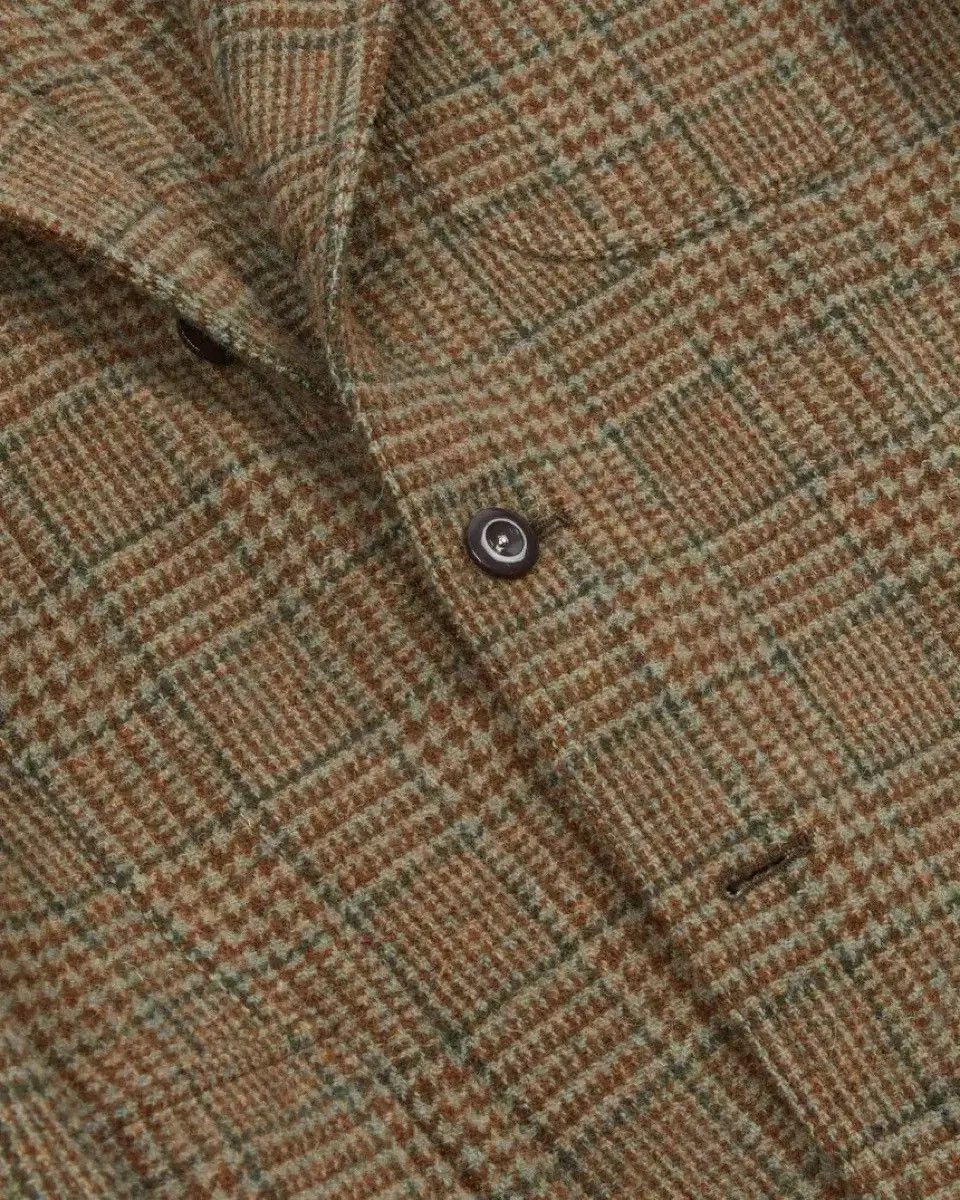 Drake's Drake's Brown Prince of Wales Tweed Games Blazer Mark 7 Size 38R - 8 Thumbnail