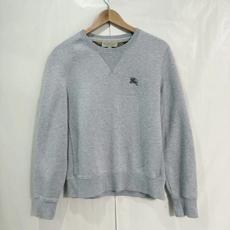 Burberry Burberry Grey Cotton Embroidered Short-Sleeve Sweatshirt Size S / US 4 / IT 40 - 1 Thumbnail