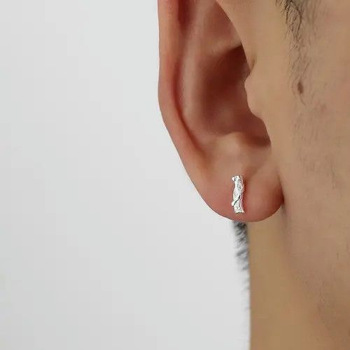 Japanese Brand 100%silver 925 vintage tree stump ear stud Size ONE SIZE - 1 Thumbnail
