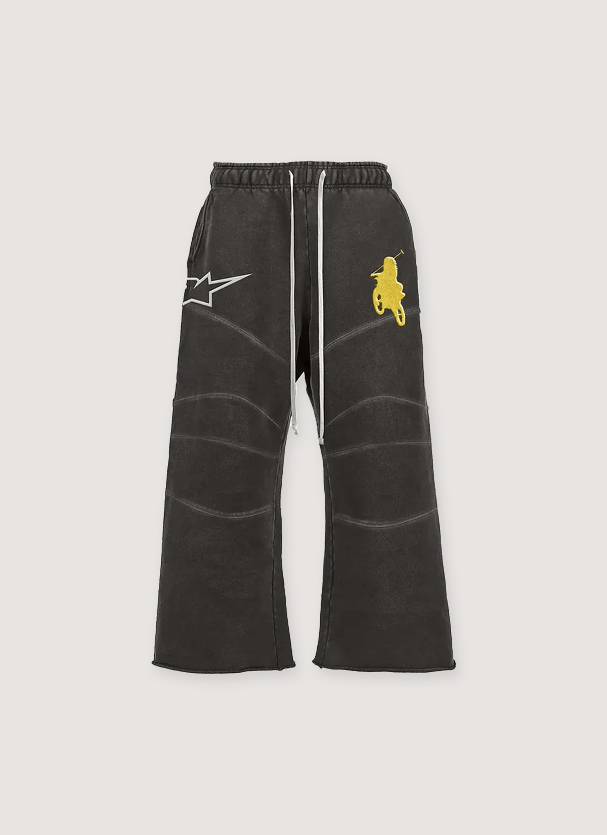 TRIPLE SEVENS Complexcon Moto Sweatpants Black Yellow Size US 34 / EU 50 - 1 Thumbnail