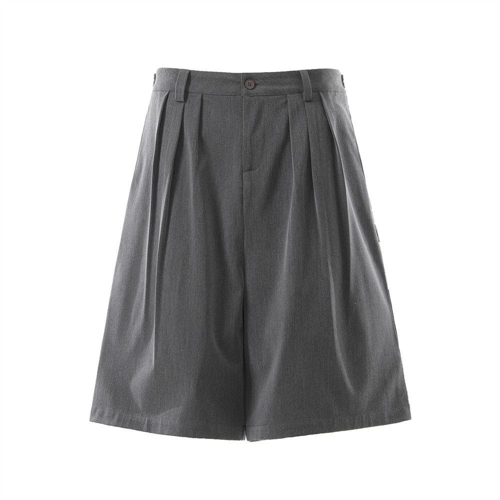 Japanese Brand Men's Vibe Style Casual Solid-Color Wide-Leg Shorts Size US 32 / EU 48 - 1 Thumbnail