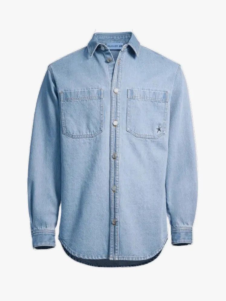 Mugler Mugler x H&M Light Denim Shirt Size M Size US M / EU 48-50 / 2 - 21 Thumbnail
