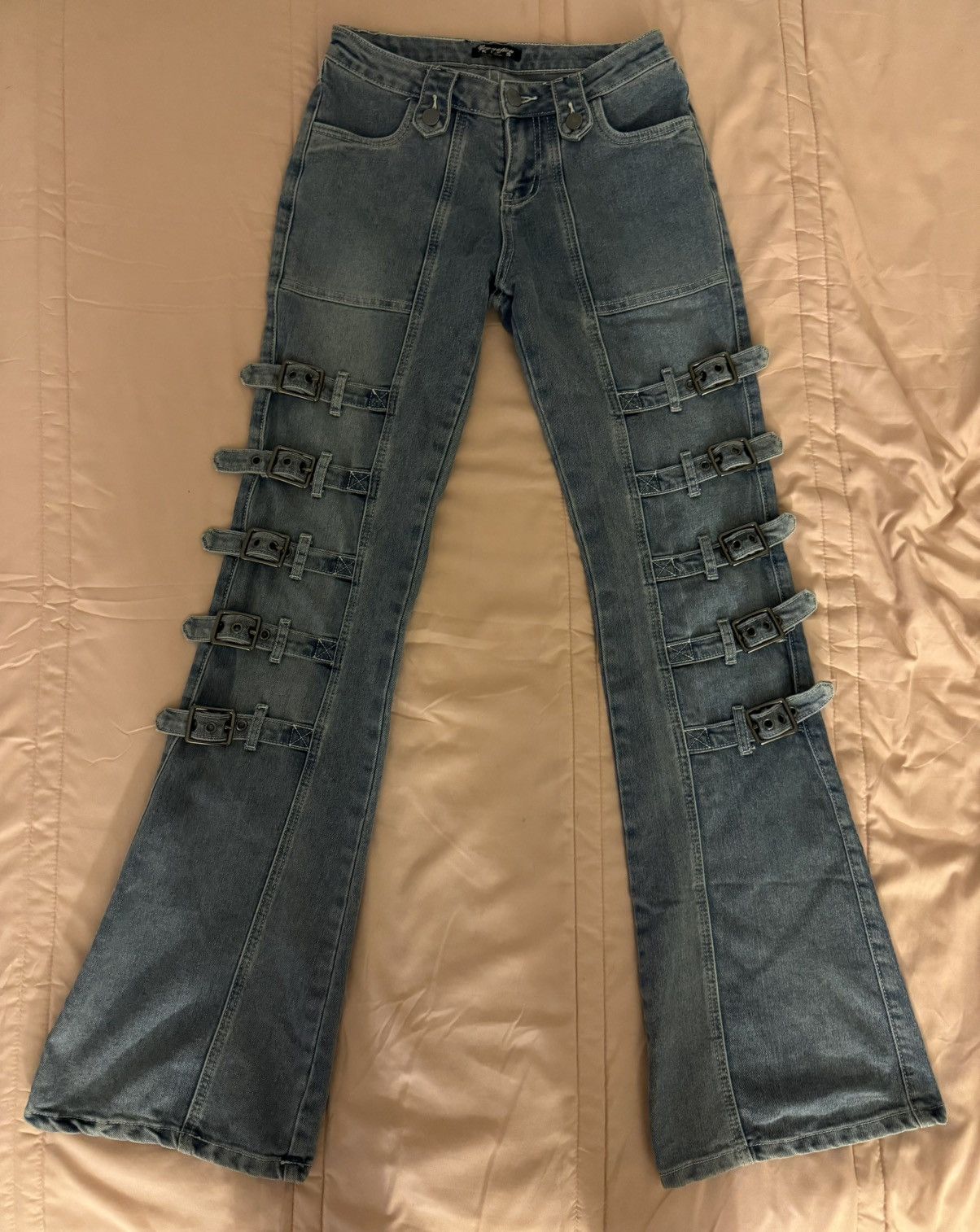 Other Japanese Flare Buckle Jeans Size 26" / US 2 / IT 38 - 1 Thumbnail