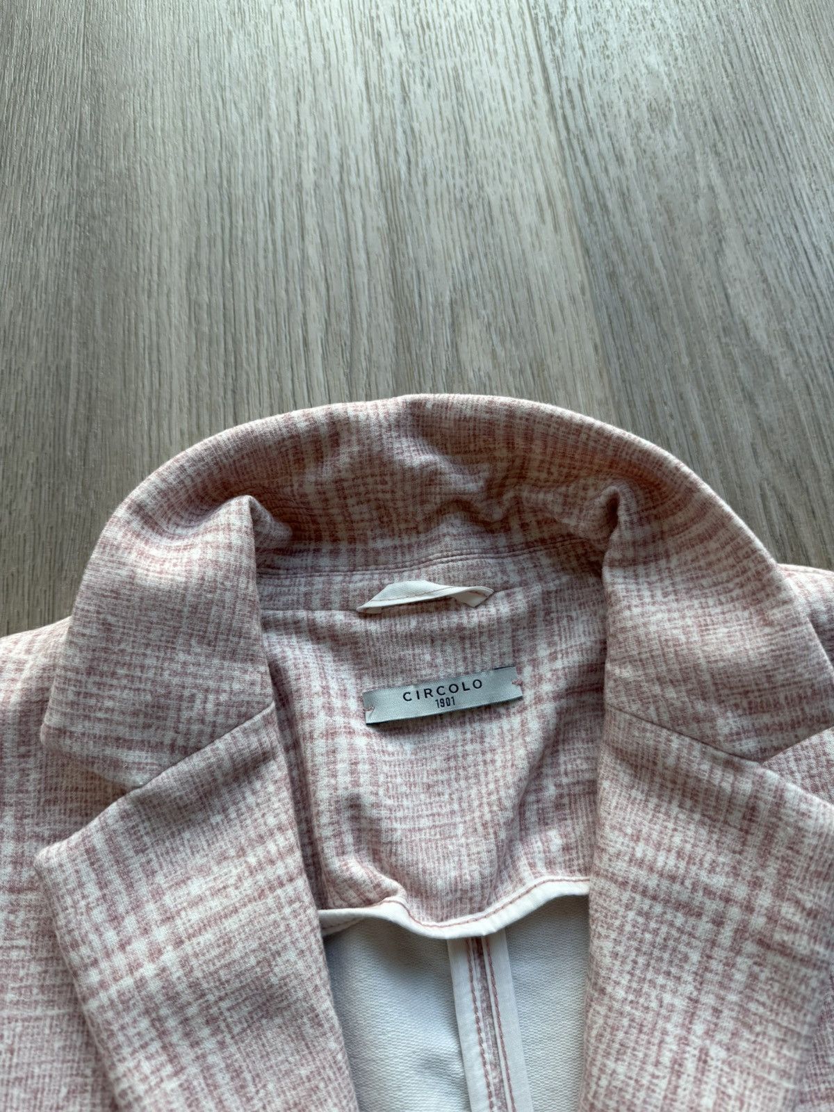 Circolo 1901 Circolo 1901 Bolla Pink Checkered Blazer Two Button Size L / US 10 / IT 46 - 6 Thumbnail