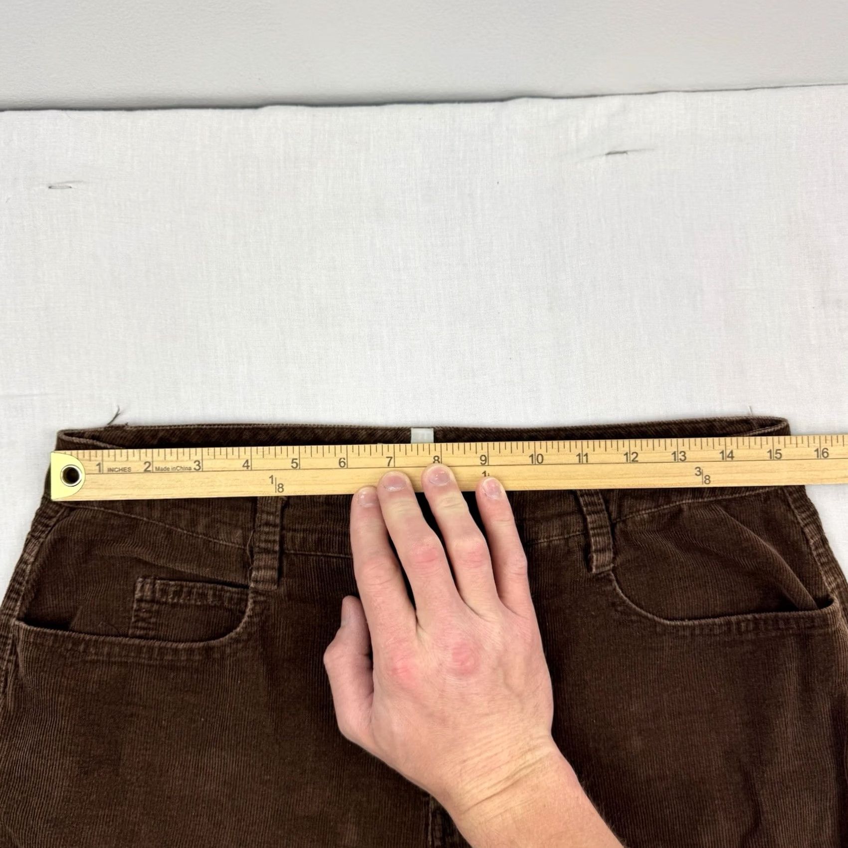 Vintage VINTAGE 1970s Corduroy Pants Womens 11 Brown Classic Hipster Hippie USA Size 32" / US 10 / IT 46 - 7 Thumbnail