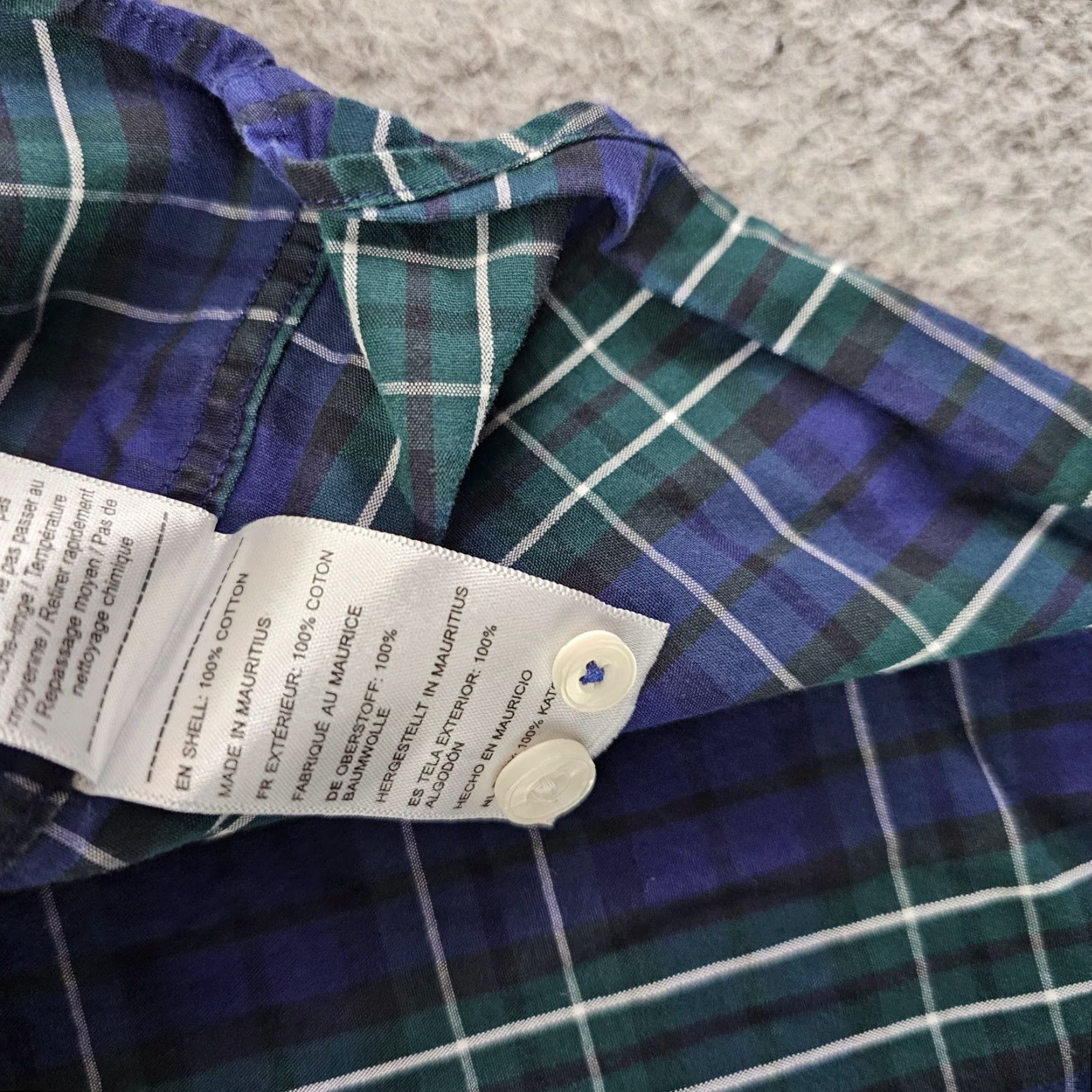 UNTUCKit UNTUCKit Shirt Mens M Blue Green Cotton Twill Button-Up Long Sleeve Casual Size US M / EU 48-50 / 2 - 6 Thumbnail