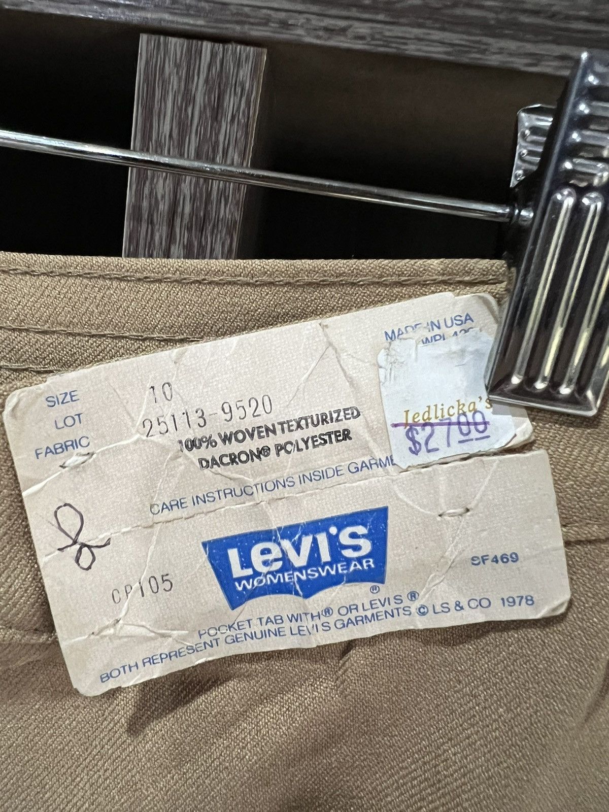 Levi's 🔥Very Rare Vintage 70s Levis Bend Over Pant Size 26" / US 2 / IT 38 - 18 Thumbnail