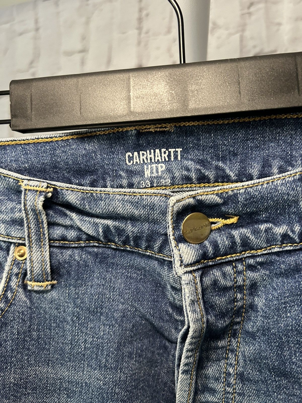 Carhartt Carhartt WIP Blue Denim Jeans – Size 33/32 Size US 33 - 3 Thumbnail