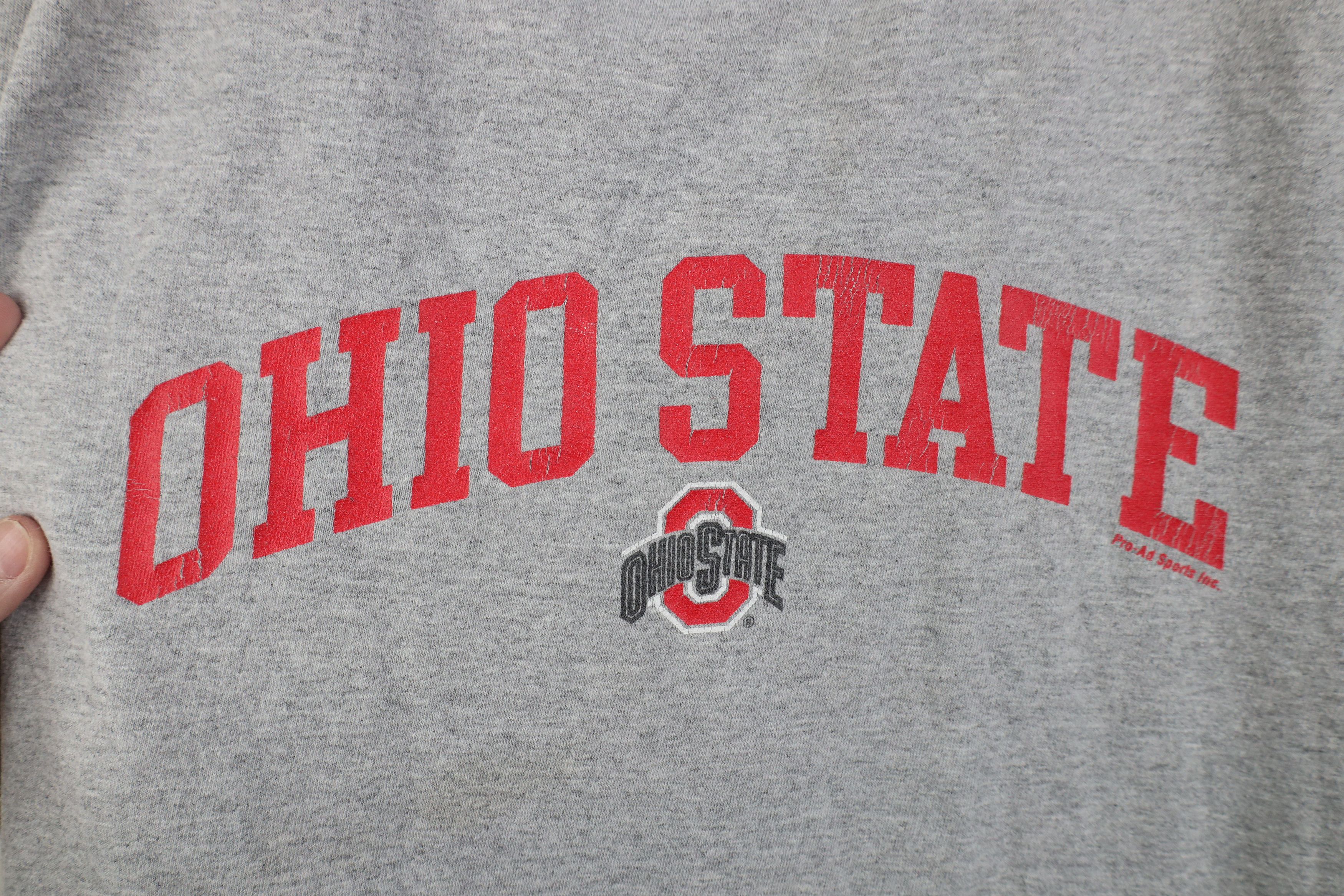 Vintage Vintage 90s Y2K Ohio State University T-Shirt Heather Gray Size US XL / EU 56 / 4 - 4 Thumbnail