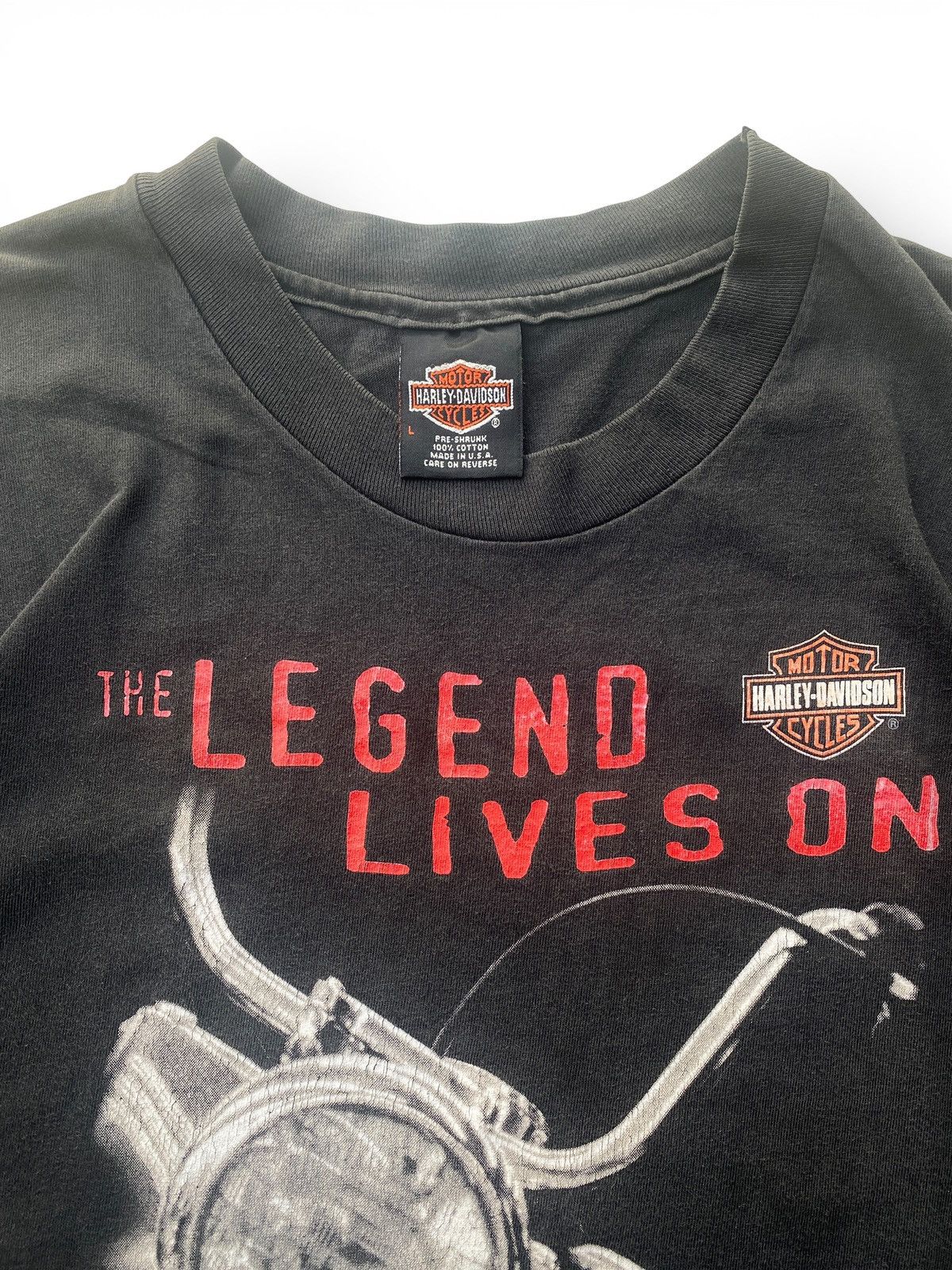 Harley Davidson Rare Vintage 1996 Harley Davidson Motorcycle Tshirt Faded Size US L / EU 52-54 / 3 - 4 Thumbnail