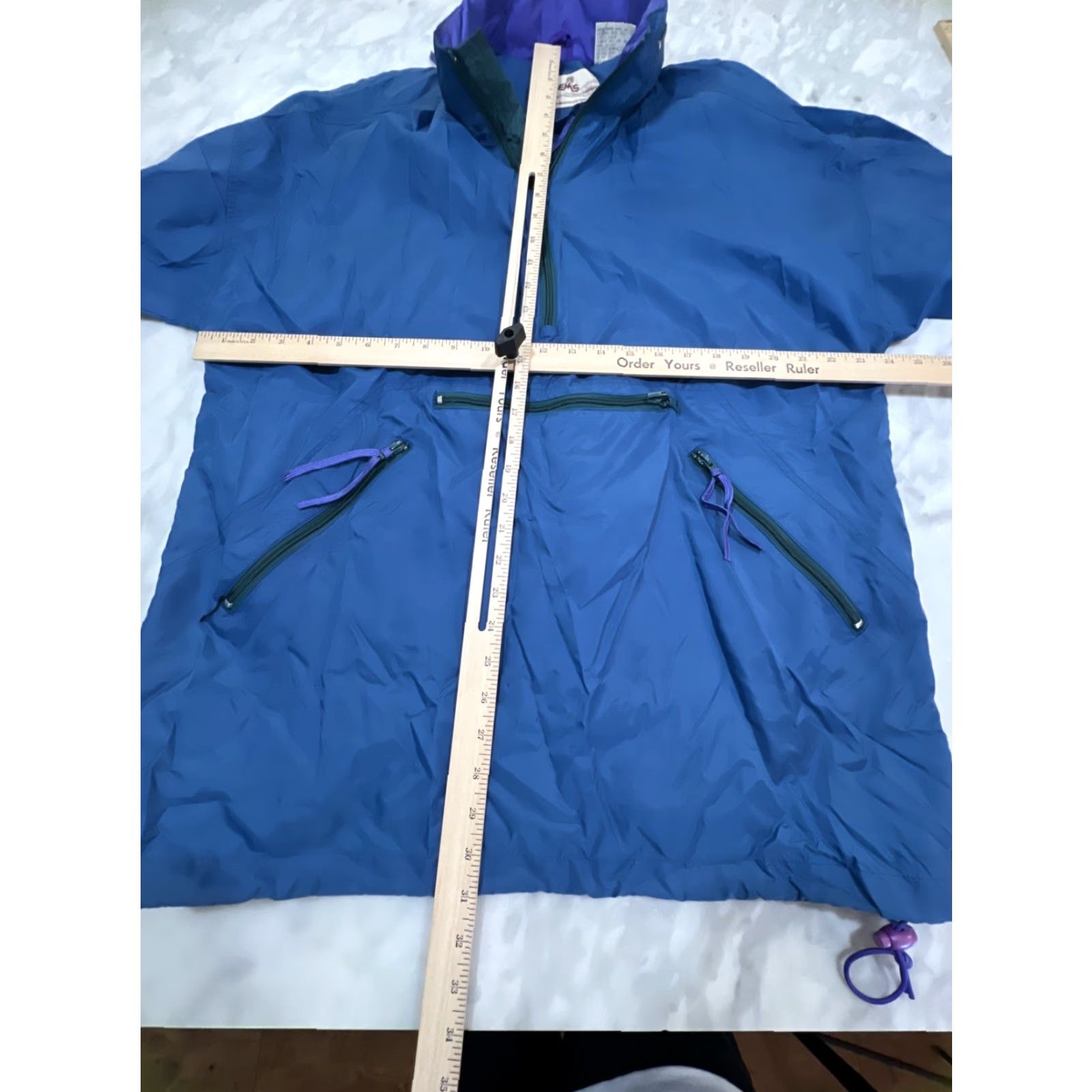 Vintage VINTAGE EMS Anorak Windbreaker Jacket Size Large Blue Nylon Outdoor 90s Mens Size US L / EU 52-54 / 3 - 5 Thumbnail