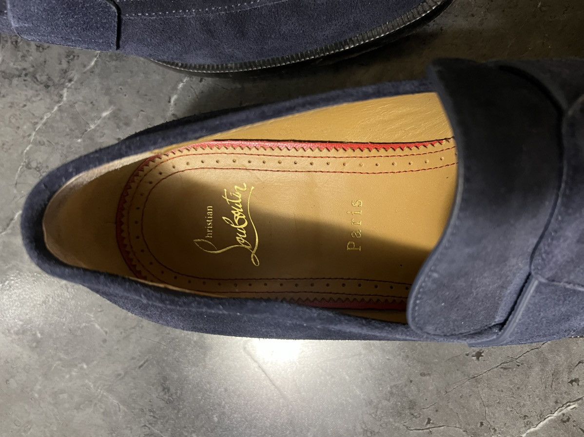 Christian Louboutin Christian Louboutin suede loafers navy blue Size US 9 / EU 42 - 3 Thumbnail