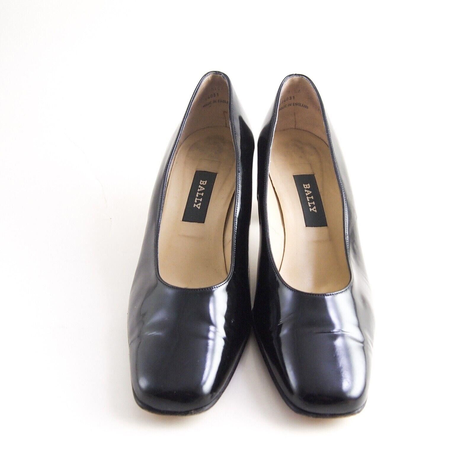 Bally Bally Mid Heel Pumps Black Leather Size US 8.5 EU 39 Size US 8.5 / IT 38.5 - 3 Thumbnail