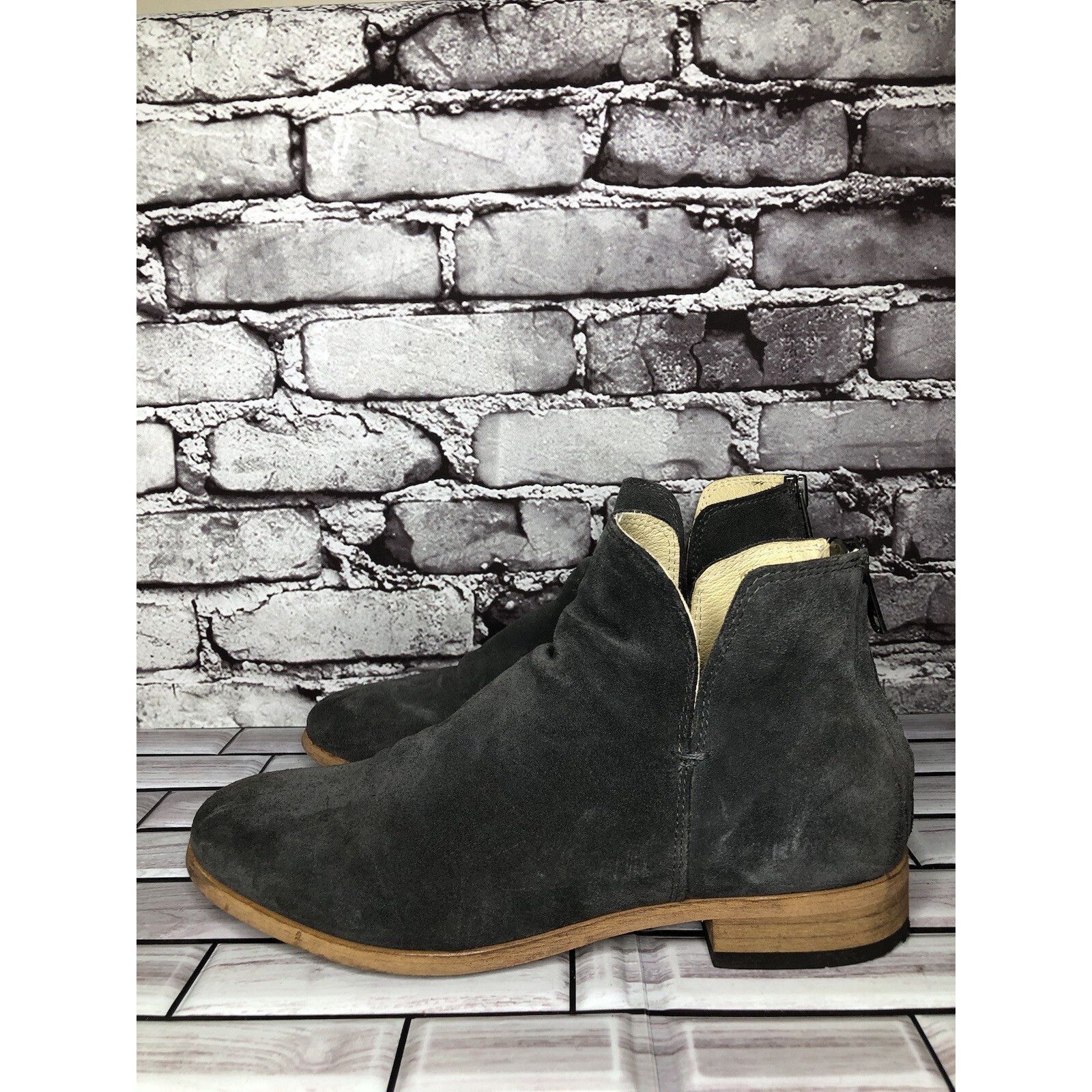 Shoe The Bear Shoe The Bear Dark Grey Suede Casual Back Zip Heel Boots Wom Size US 10.5 / IT 40.5 - 17 Thumbnail
