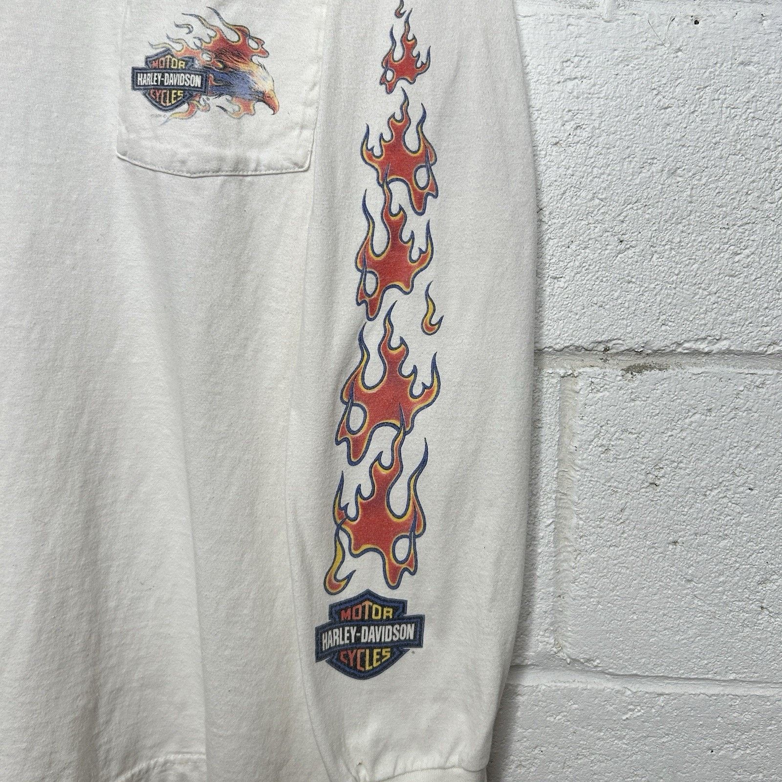 Harley Davidson Y2K Harley Davidson Screaming Eagle Flame Long-Sleeve Tee Size US L / EU 52-54 / 3 - 4 Thumbnail