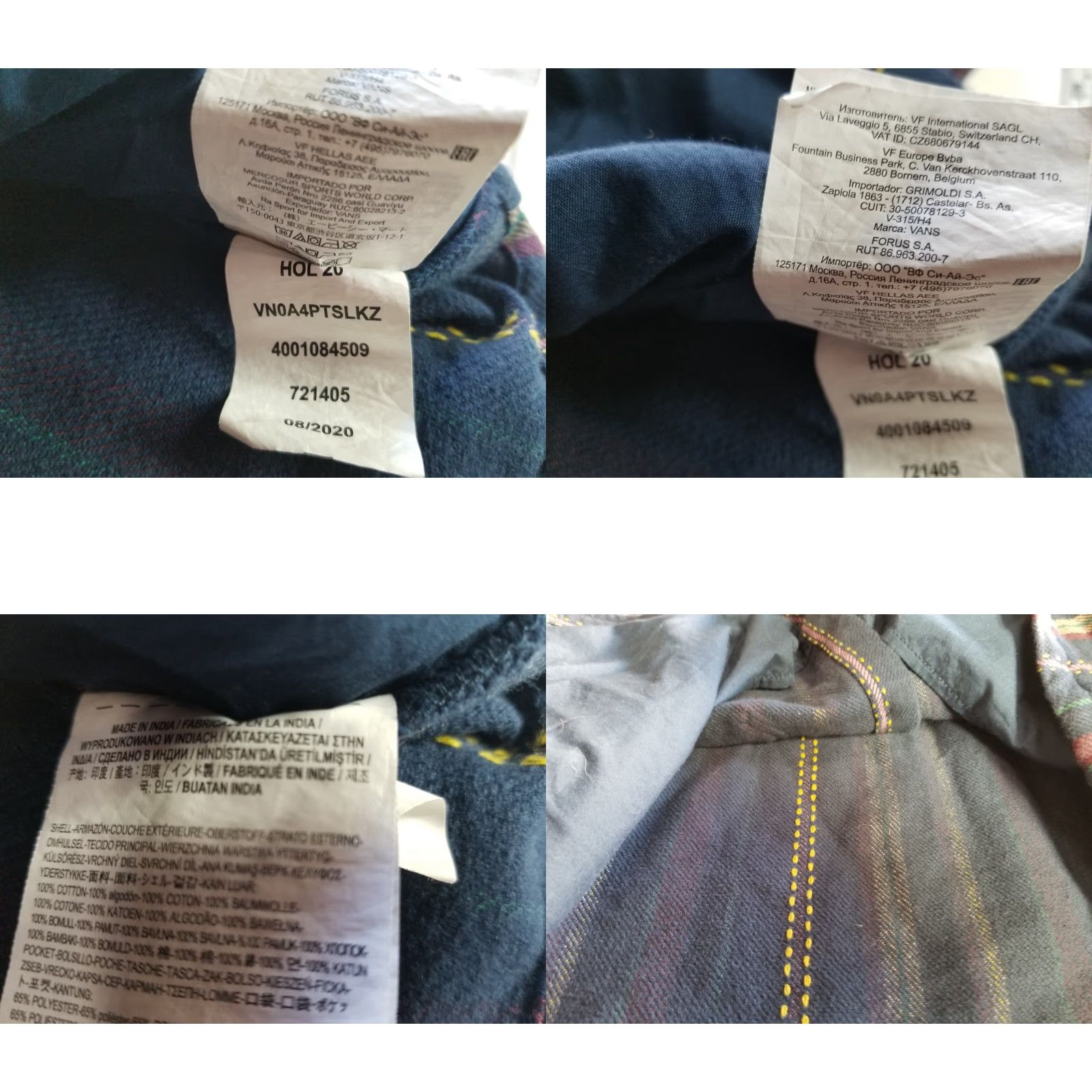 Vans VANS Shirt Mens XL Long Sleeve Button Up Casual Heavy Cotton Skatboarding Plaid Multicolor Button-Up All Seasons Casual Mens XL Size US XL / EU 56 / 4 - 9 Thumbnail