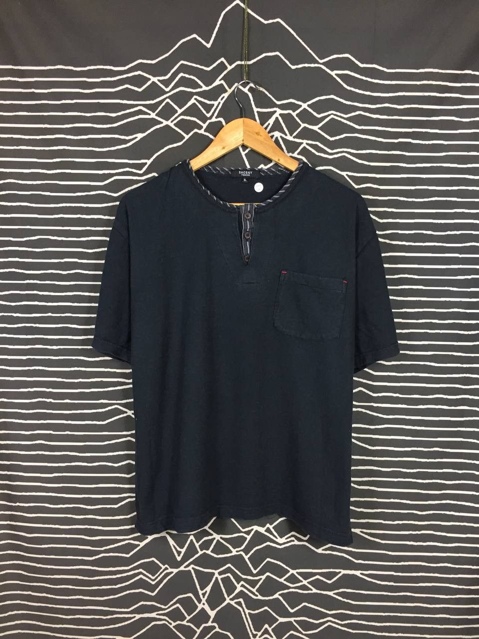 Vtg Sacsny Y'Saccs Yohji Yamamoto Avantgarde Henley Neck Tee