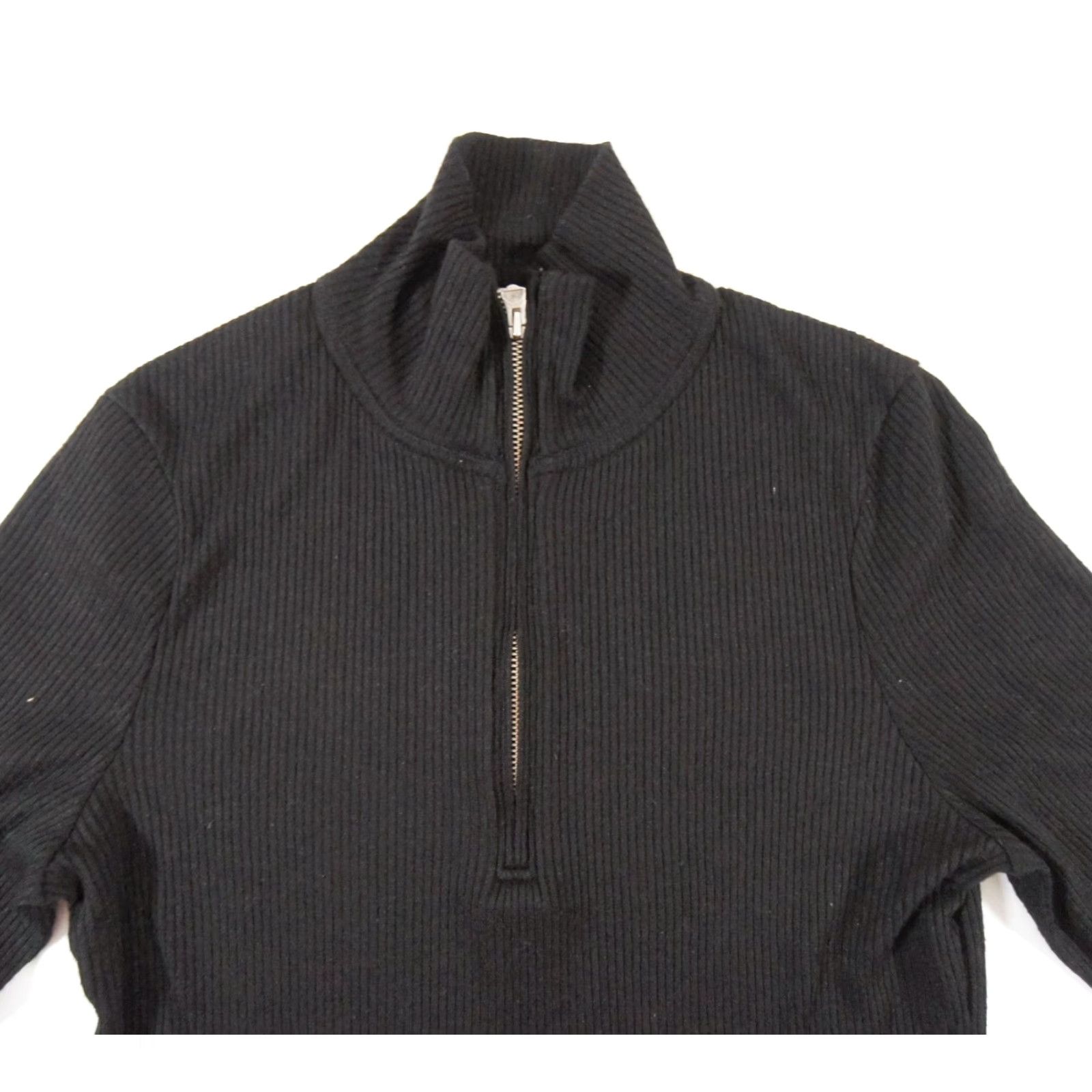 Rag & Bone rag & bone Rag & Bone Sweater Womens Medium Black Half Zip Pullover Ribbed Knit Ladies Size M / US 6-8 / IT 42-44 - 2 Thumbnail