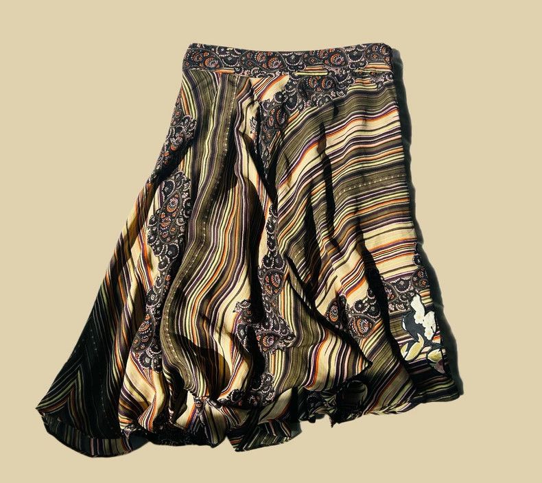 Kenzo KENZO Silk embroidered skirt Size 25" / US 0 / IT 36 - 2 Thumbnail