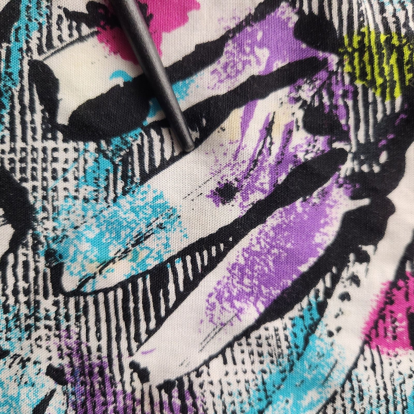 Vintage Bright Abstract Pattern Handmade Skirt M Size 26" / US 2 / IT 38 - 8 Thumbnail