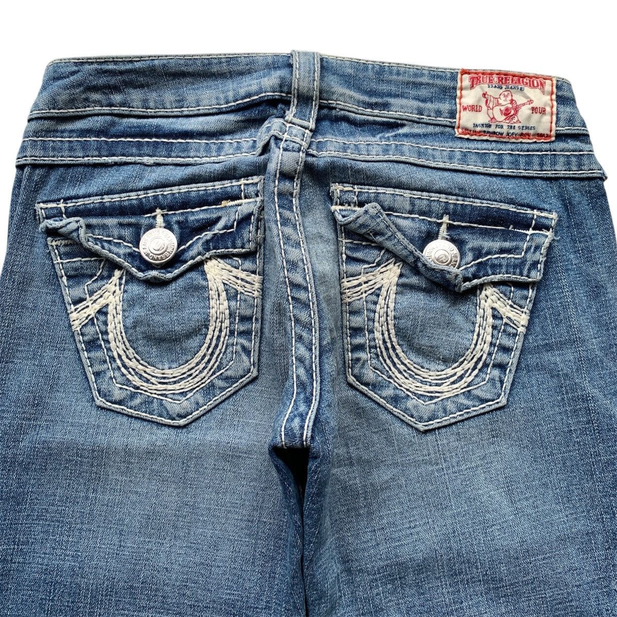 True Religion 2000’s True Religion Joey Distressed Bootcut Flare Pants Size US 28 / EU 44 - 16 Thumbnail