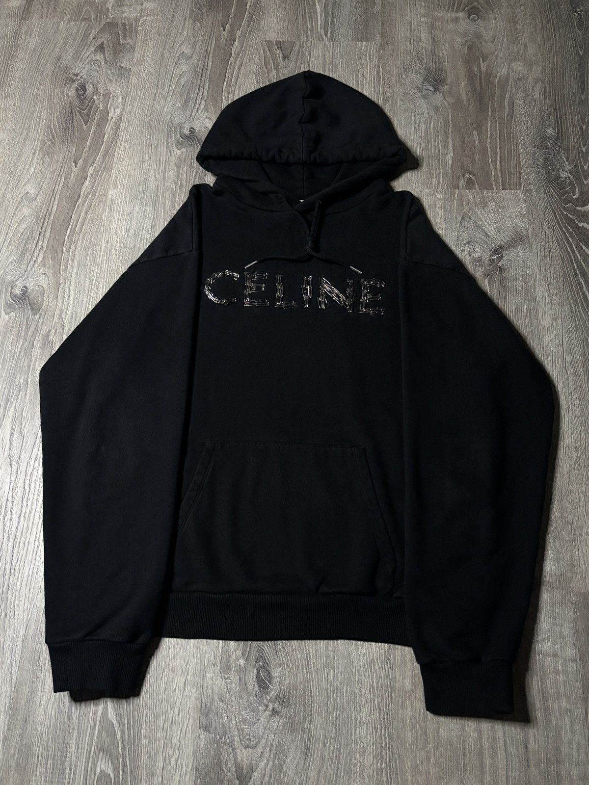 Celine celine ss22 "safety pin” sample logo hoodie Size US M / EU 48-50 / 2 - 3 Thumbnail