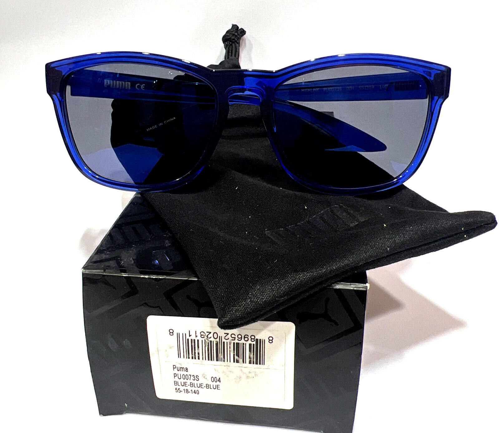 Puma Puma PU0073S 004 Highline Blue Sunglasses 55-18 140 New Size ONE SIZE - 2 Thumbnail
