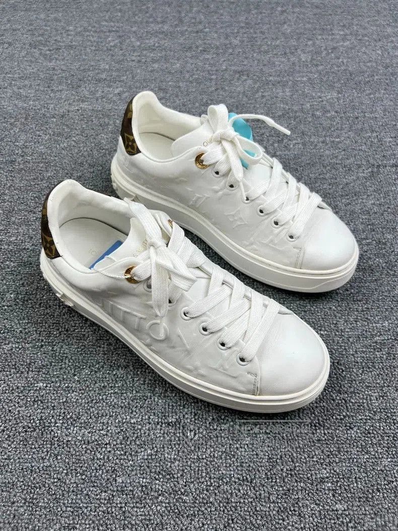 Louis Vuitton Louis Vuitton Embossed Leather Sneakers. Size US 6.5 / EU 39-40 - 2 Thumbnail