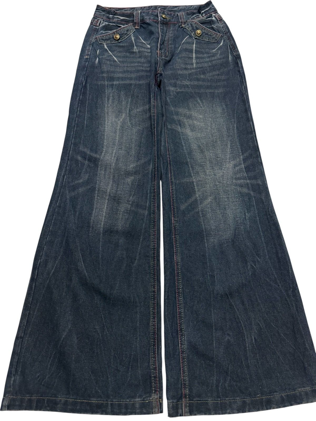 Tornado Mart BAGGY FLARE LEOPARD STUDDED ROMWE MUDMAX SICK BOOTCUT Size US 28 / EU 44 - 1 Thumbnail
