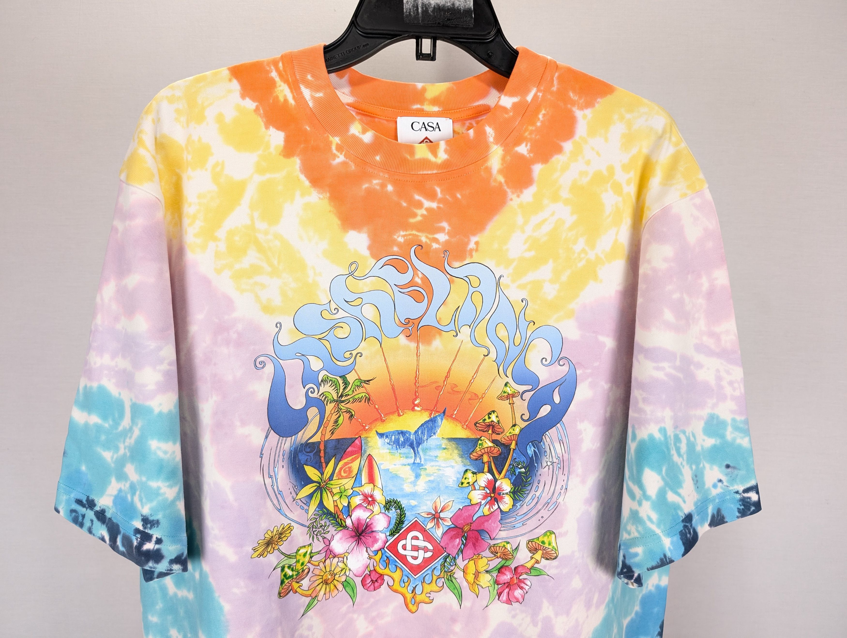 Casablanca o1rshd1 DUP / Oversized Printed Tie Dye T-Shirt Multicolor Size US XXL / EU 58 / 5 - 6 Thumbnail