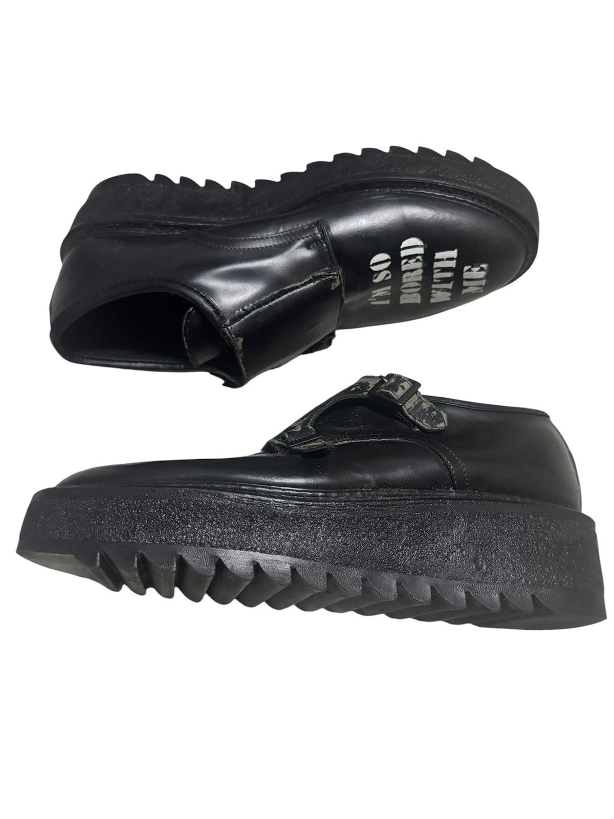 Japanese Brand Kids Love Gaite CDG Poem Rubber Wmonk Formal Shoes Size US 11 / EU 44 - 1 Thumbnail