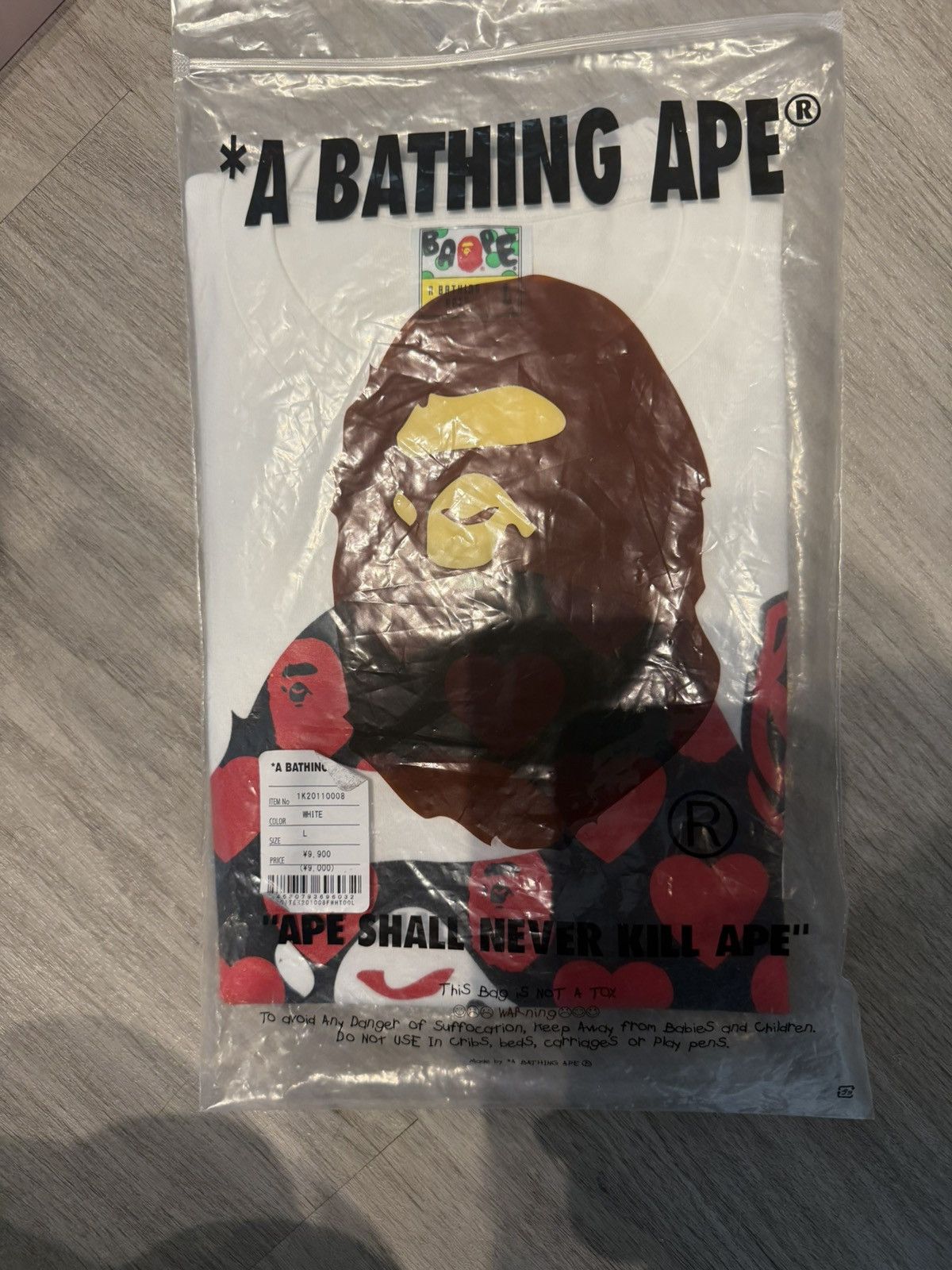 Bape Bape rose ape head tee Size US L / EU 52-54 / 3 - 6 Thumbnail