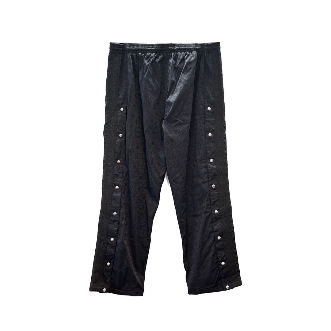 Chrome Hearts Chrome Hearts Cross Silver Buttons Horseshoe Track Pants Size US 39 - 1 Thumbnail