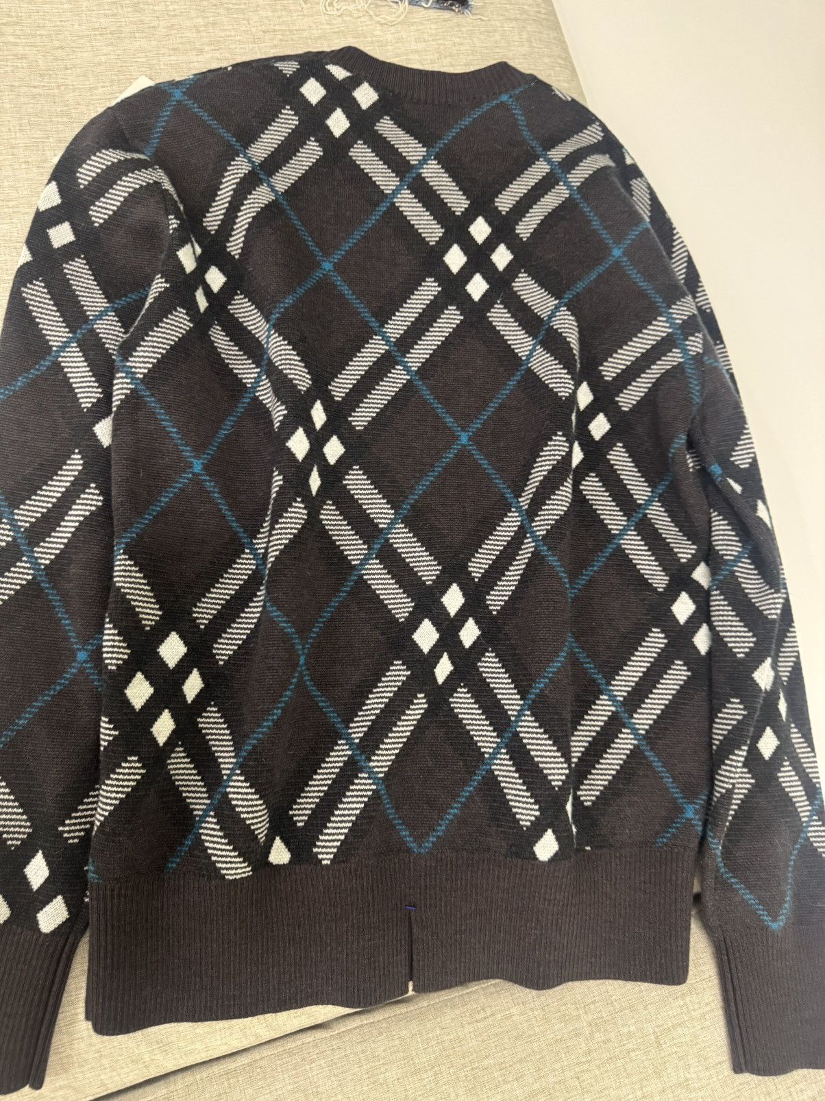 Burberry Burberry Nova Check Wool-Blend Sweater Size M / US 6-8 / IT 42-44 - 2 Thumbnail