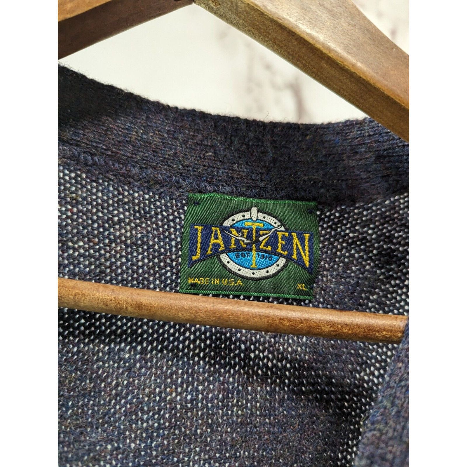 Jantzen Vintage Sweater Vest Mens Medium Blue Wool Grandpa Hipster Size US M / EU 48-50 / 2 - 4 Thumbnail