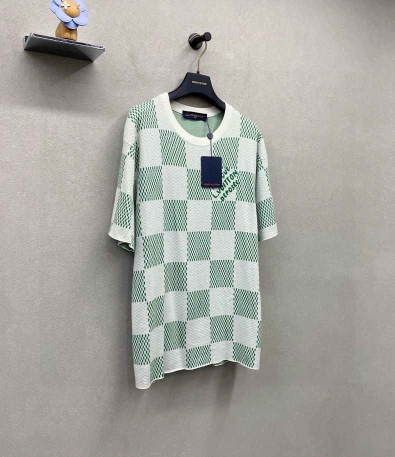 Louis Vuitton Louis Vuitton Fei Dong Green Checkerboard Short Sleeve Size US L / EU 52-54 / 3 - 4 Thumbnail