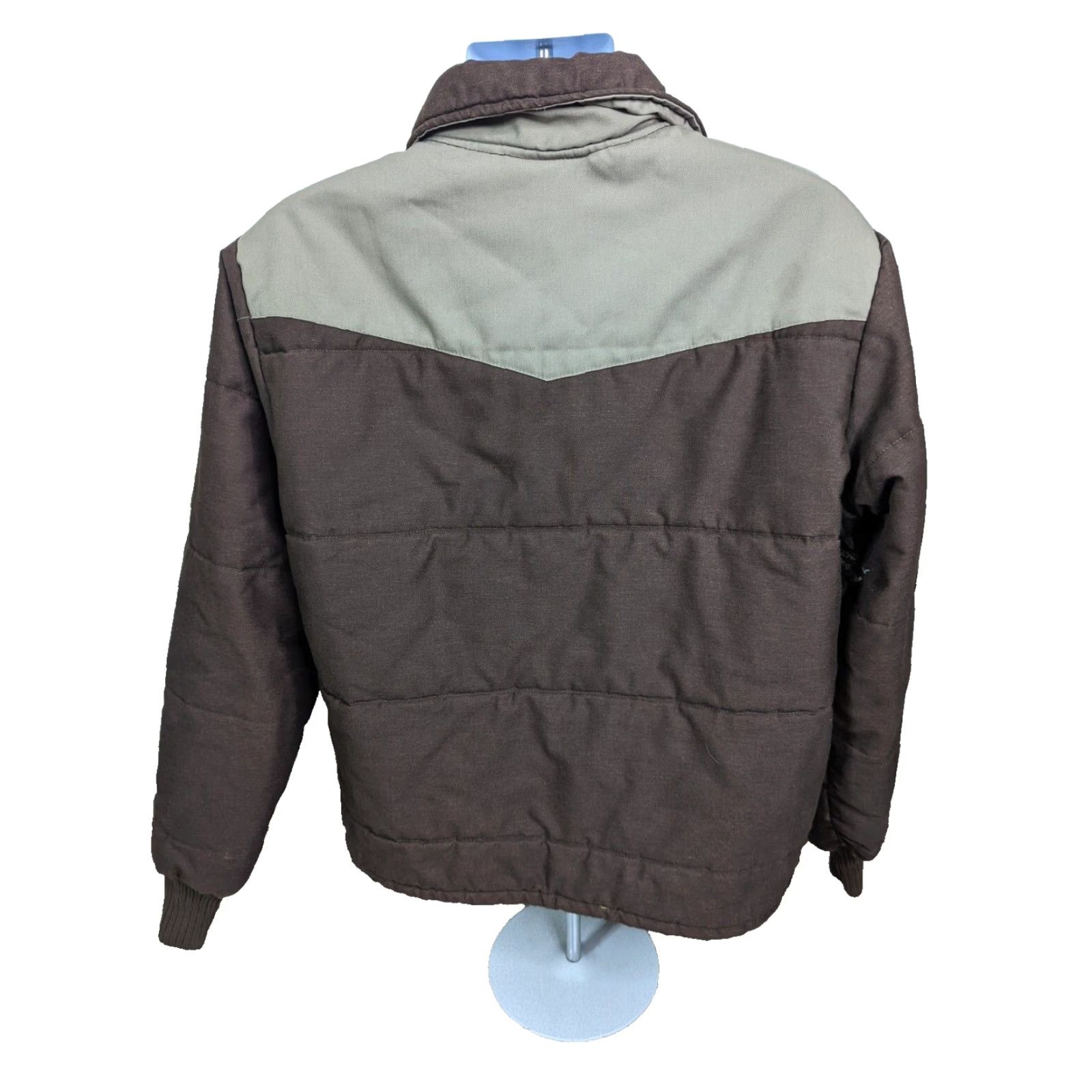 YOKE VINTAGE Unitog Work Bomber Quilted Jacket Large Brown Coat USA Size US L / EU 52-54 / 3 - 3 Thumbnail
