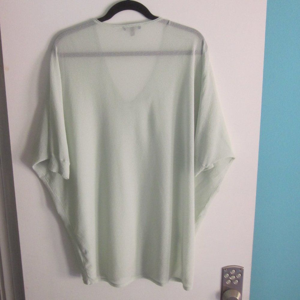 Eileen Fisher Eileen Fisher Sheer Pale Green Pullover Sweater Size L Petit Size L / US 10 / IT 46 - 3 Thumbnail