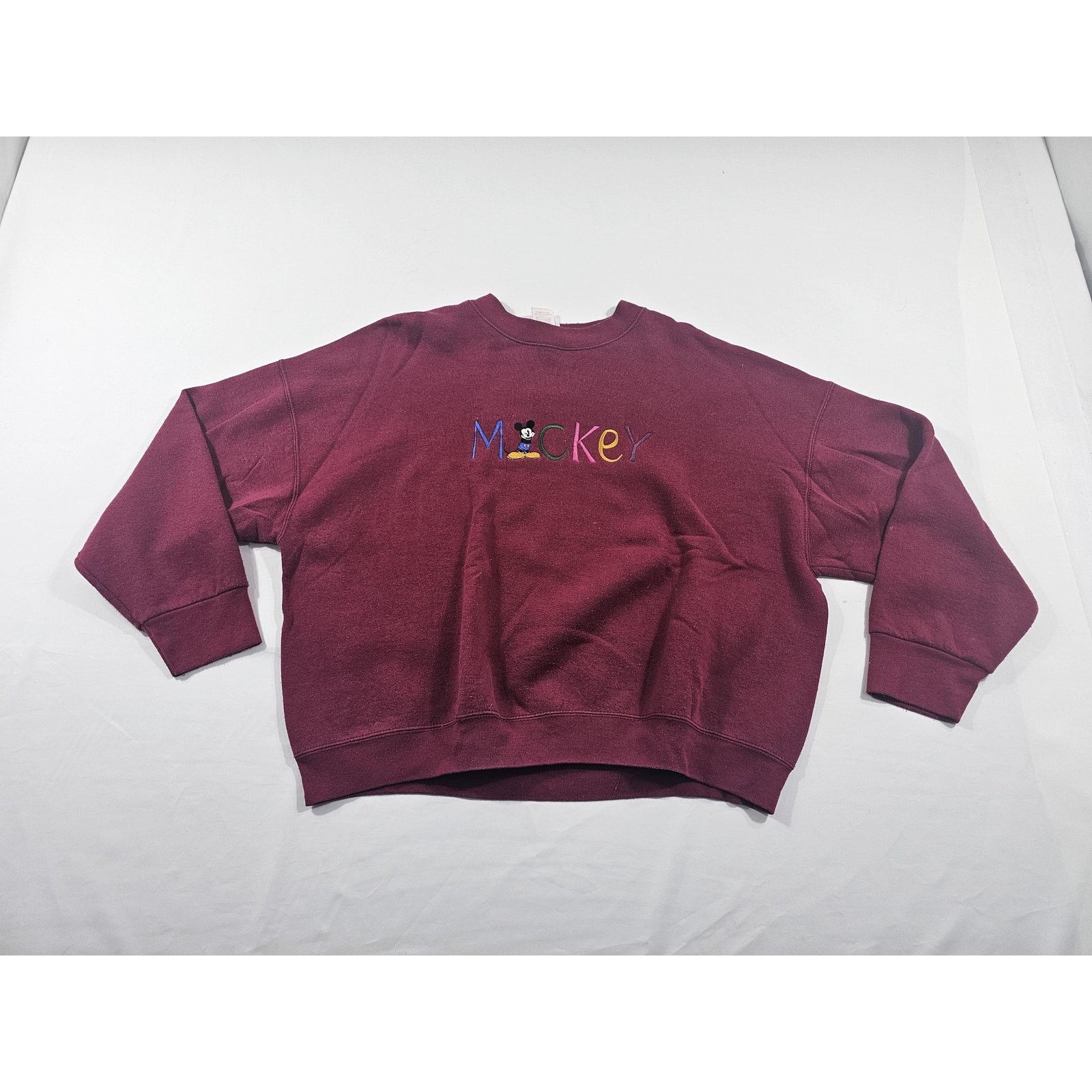 Mickey & Co. Mickey Mouse Sweatshirt Red Sz L-XL? 1990s Size US L / EU 52-54 / 3 - 1 Thumbnail