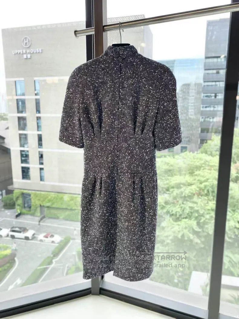 Chanel Chanel Knitted tweed gray dress Size XXS / US 00 / IT 34 - 3 Thumbnail